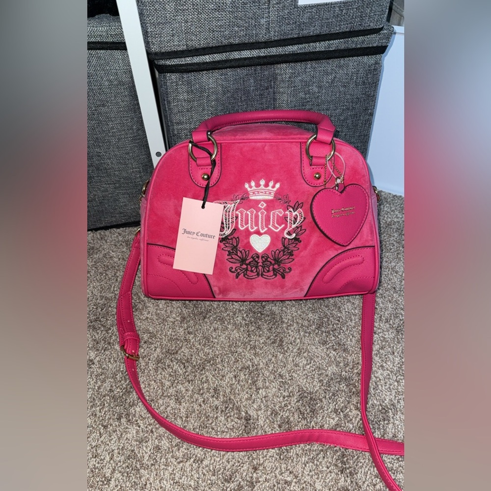 Juicy Couture Pink Heritage Bowler Bag
